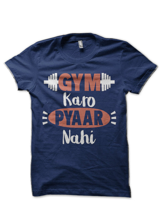 Gym Karo Half Sleeve T-Shirt