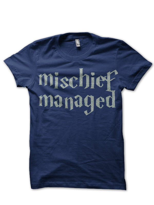 Harry Potter Mischief Managed Navy Blue T-shirt