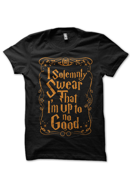 Iâ€™m Up To No Good Harry Potter Black T-shirt