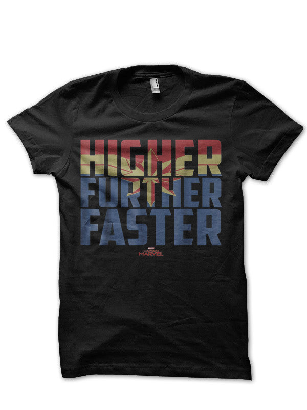 Captain Marvel Higher Further Faster T-Shirt