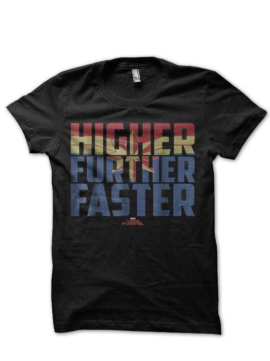 Captain Marvel Higher Further Faster T-Shirt