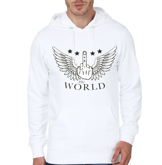 FU** the World White Hoodie