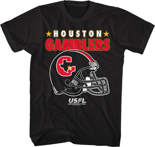 Houston Gamblers Logo & Helmet USFL T-Shirt