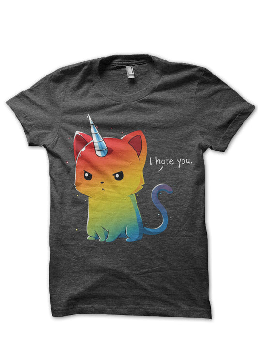 I Hate You Half Sleeve T-Shirt