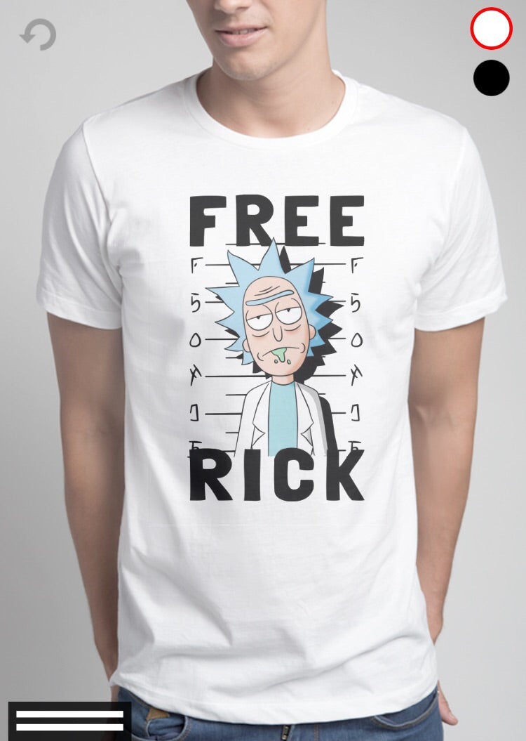Free Rick White T-Shirt