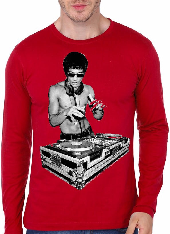 DJ Brice Lee Red Full Sleeve Tee