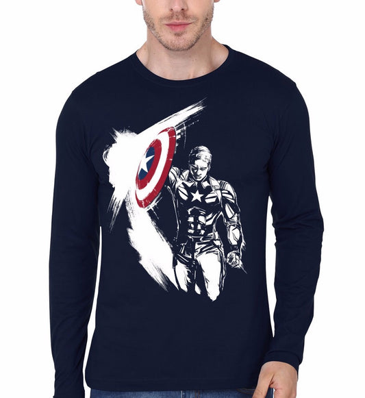 Captain America Navy Full T-Shirt