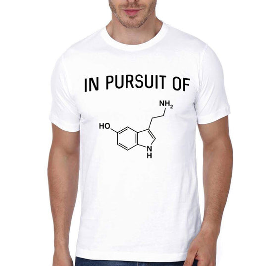 In Pursuit Of Happiness (Serotonin) White T-Shirt