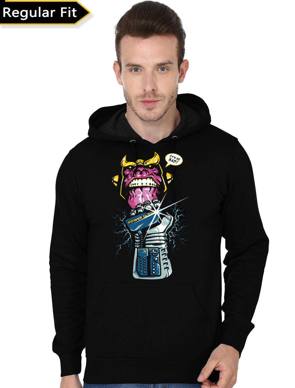 Infinity Gauntlet Power Glove Black Hoodie