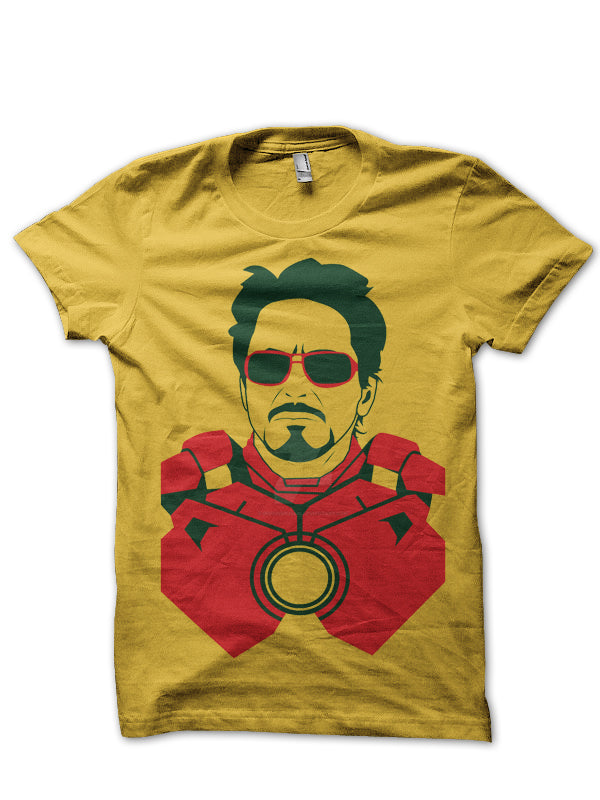 Iron Man Yellow Tee Style001