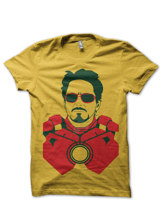 Iron Man Yellow Tee Style001