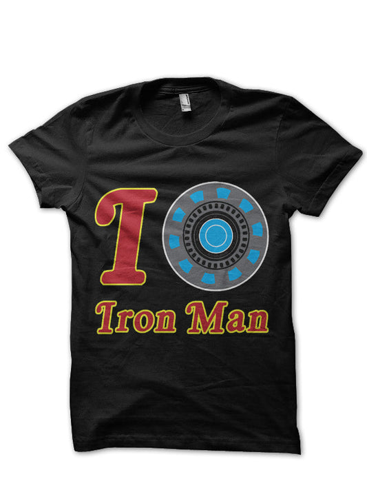 Iron Man Black Tee Style001