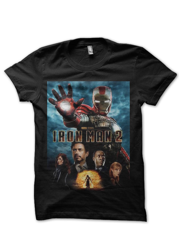Iron Man 2 Half Sleeve Black T-Shirt