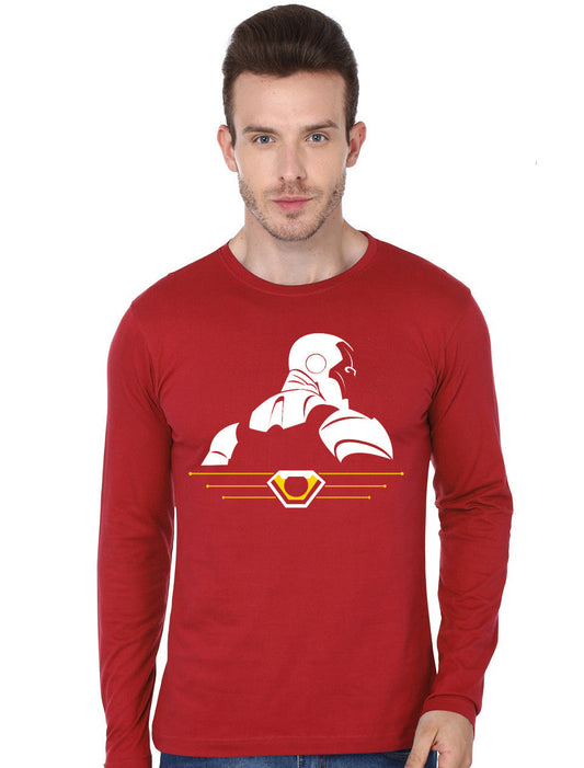 Iron Man Graphics Red Full Sleeve T-Shirt