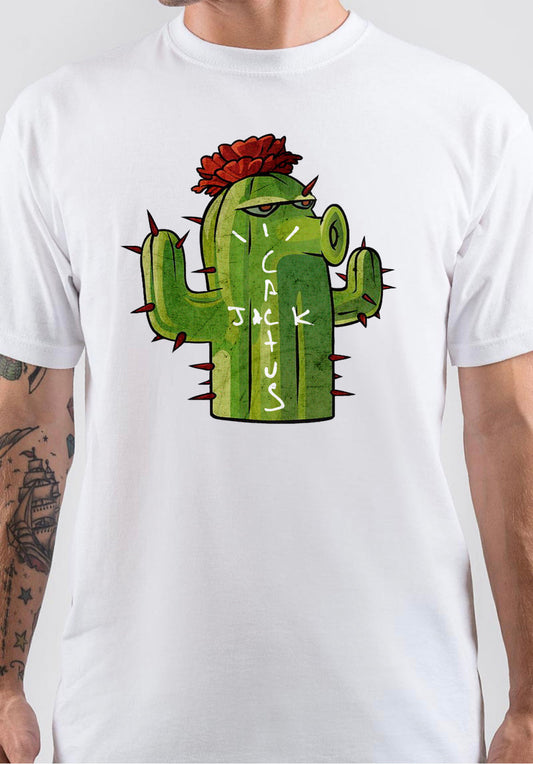 Cactus Jack Half Sleeve White T-Shirt