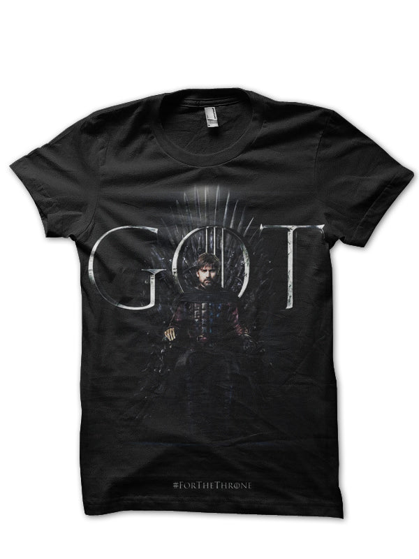 Jaime Lannister For The Throne Black T-Shirt