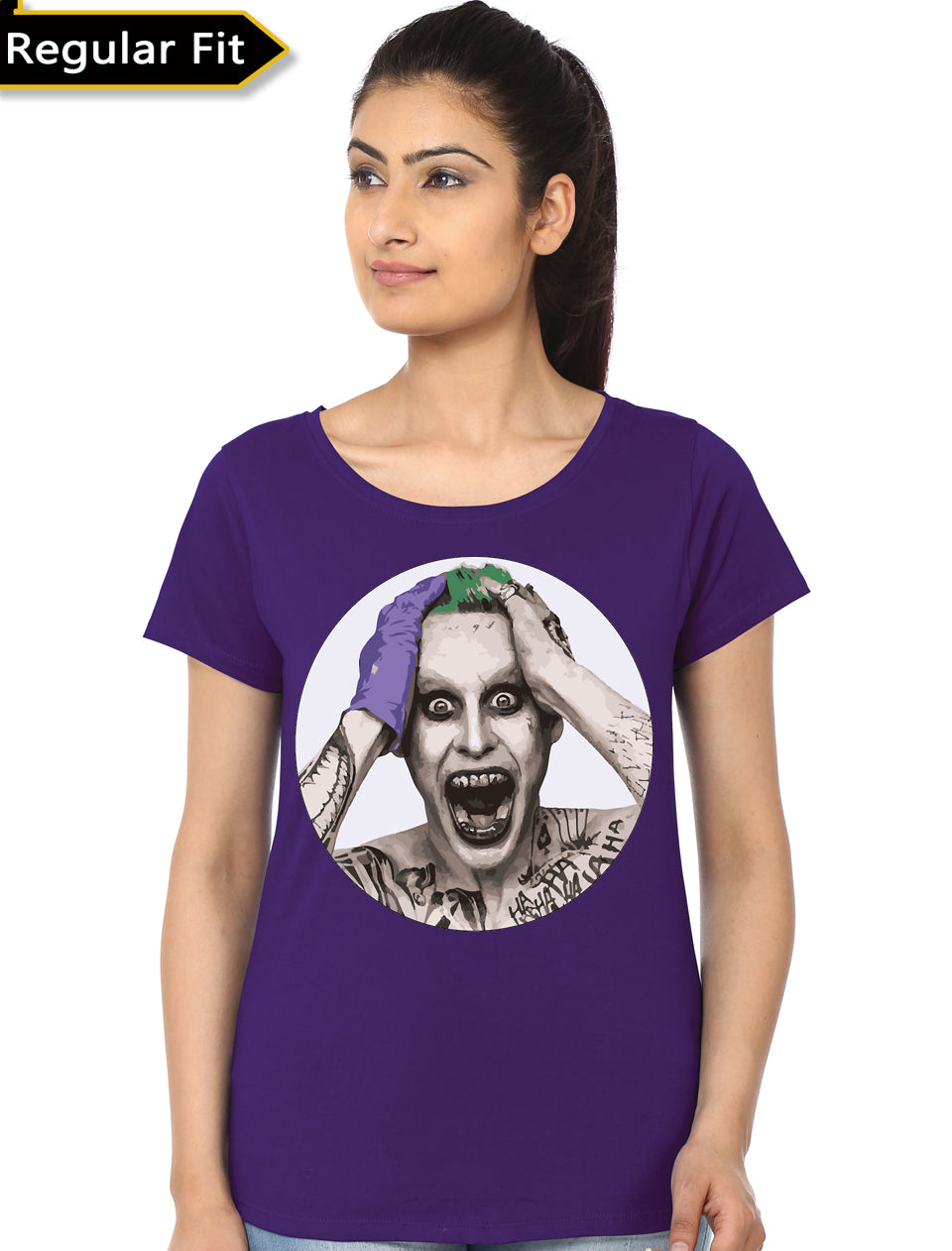 Jared Leto Suicide Squad Girls Purple T-Shirt
