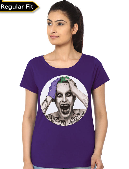 Jared Leto Suicide Squad Girls Purple T-Shirt