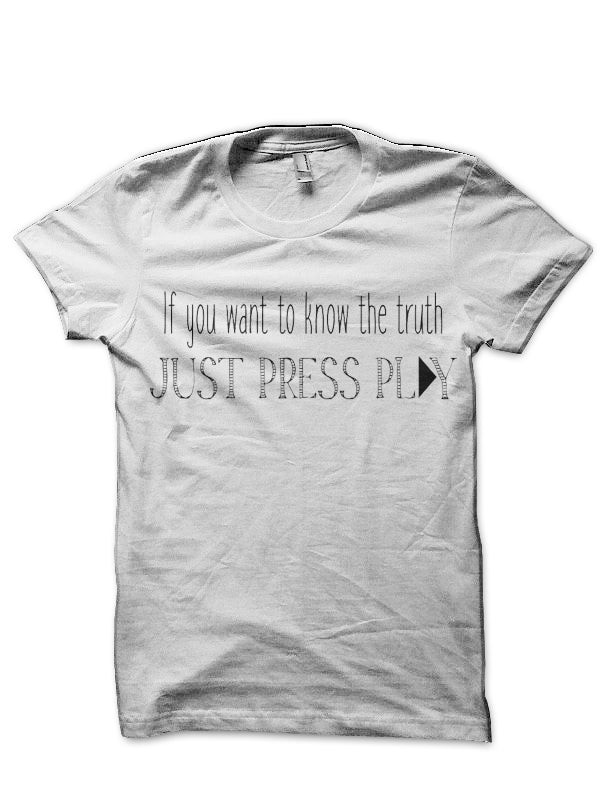 Just Press Play White T-Shirt