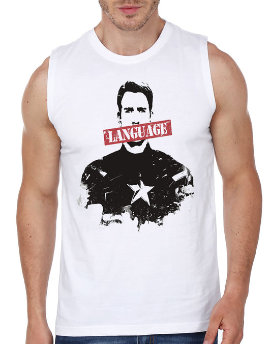 Captain America White Gym T-Shirt