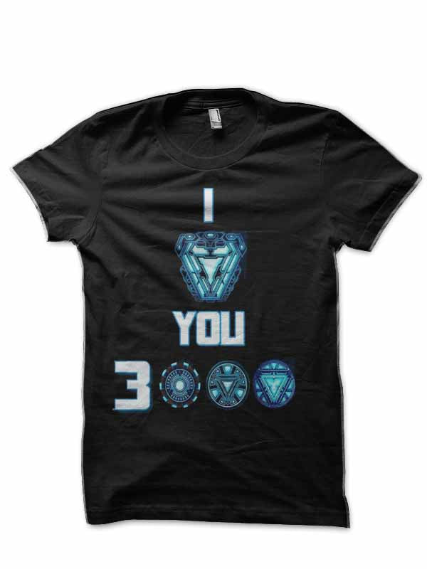 I Love Ironman Black T-Shirt Style001