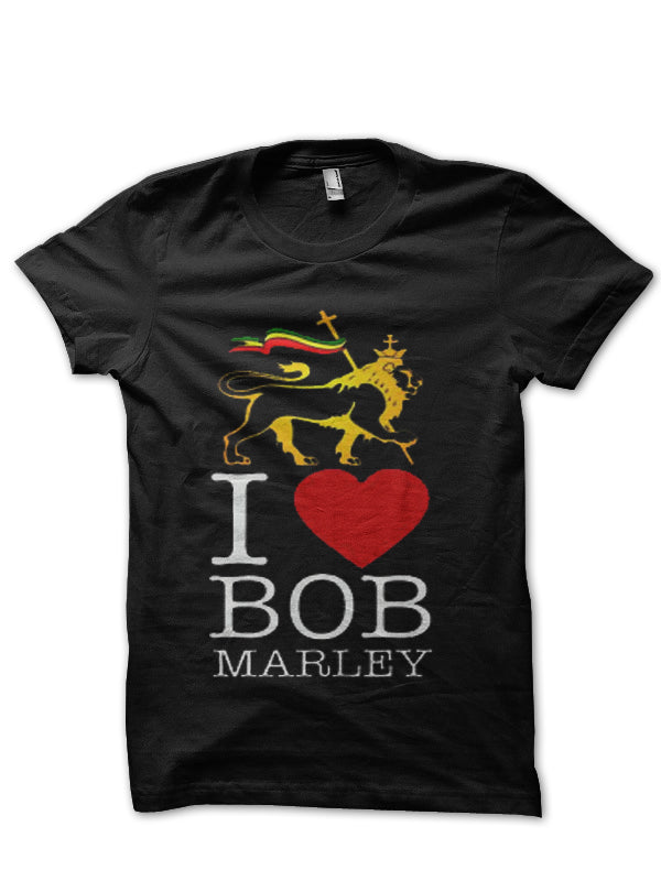 I Love Bob Marley Black T-Shirt