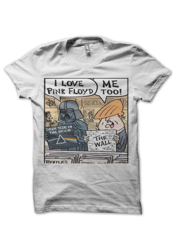 I Love Pink Floyd White Half Sleeve T-Shirt