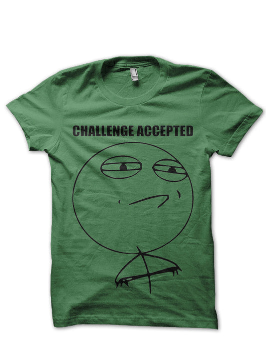 Challenge Accepted Green Tee