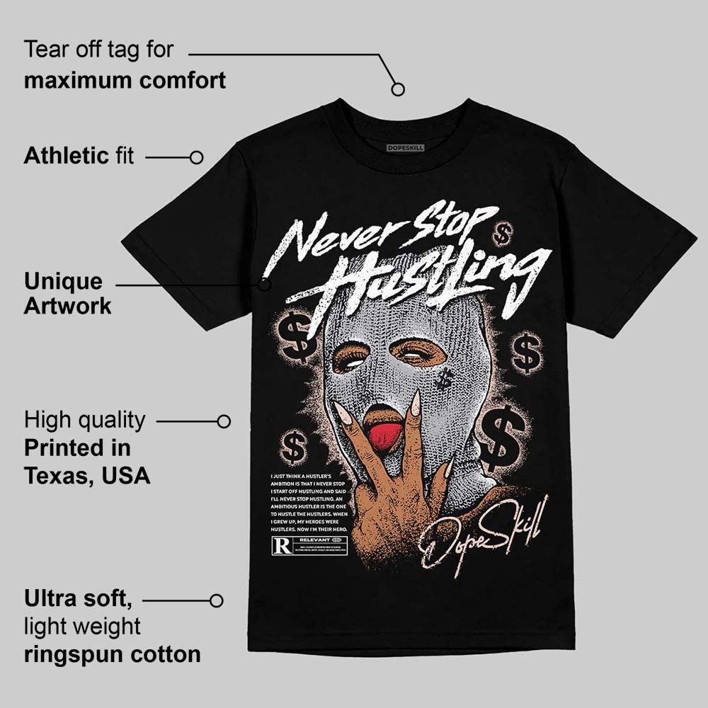 1130 Oyster Grey DopeSkill T-Shirt Never Stop Hustling Graphic