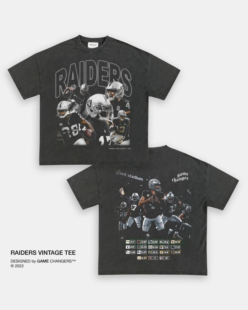 RAIDERS VINTAGE TEE (CUSTOM ORDER WITH BACK) - [DS] Style001