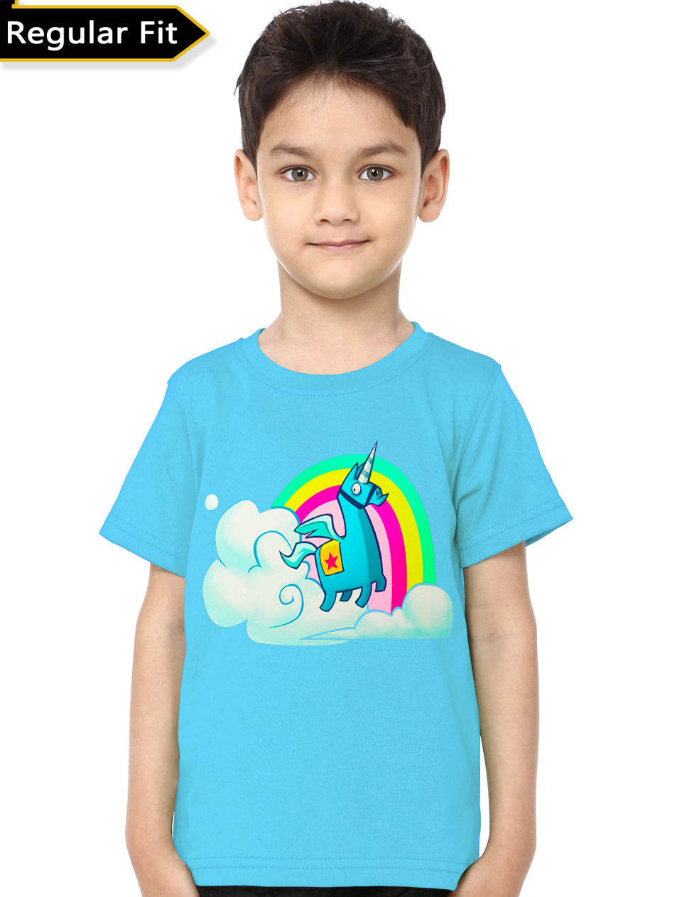 Fortnite Rainbow Unisex Light Blue T-Shirt