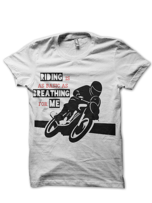 Biker White T-Shirt