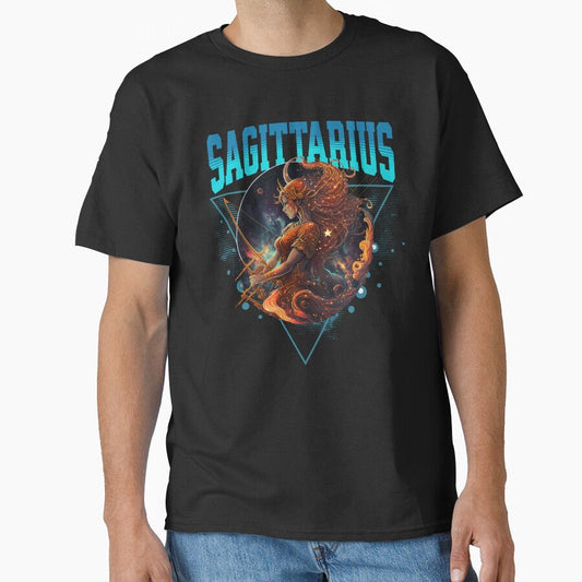 Blue Sagittarius Zodiac Classic T Shirt