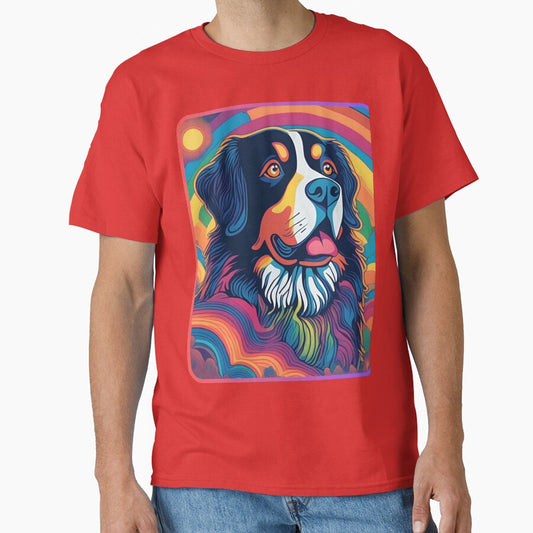 Bernese Mountain Dog In Color 52 Classic T Shirt