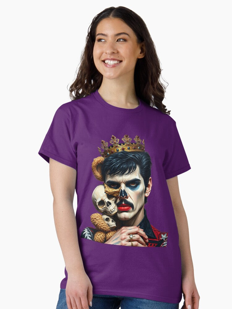 Freddie Mercury, Royal crown with skull, Queen, cool design Classic T-Shirt