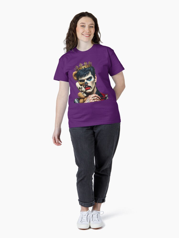 Freddie Mercury, Royal crown with skull, Queen, cool design Classic T-Shirt