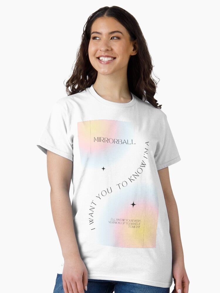 I WANT YOU TO KNOW IM A MIRRORBALL GRADIENT MINIMALIST POSTER DESIGN Classic T-Shirt