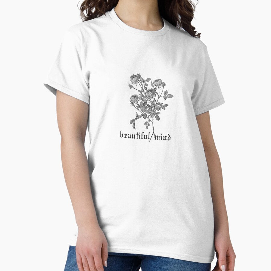 Beautiful Mind Roses Design Classic T Shirt
