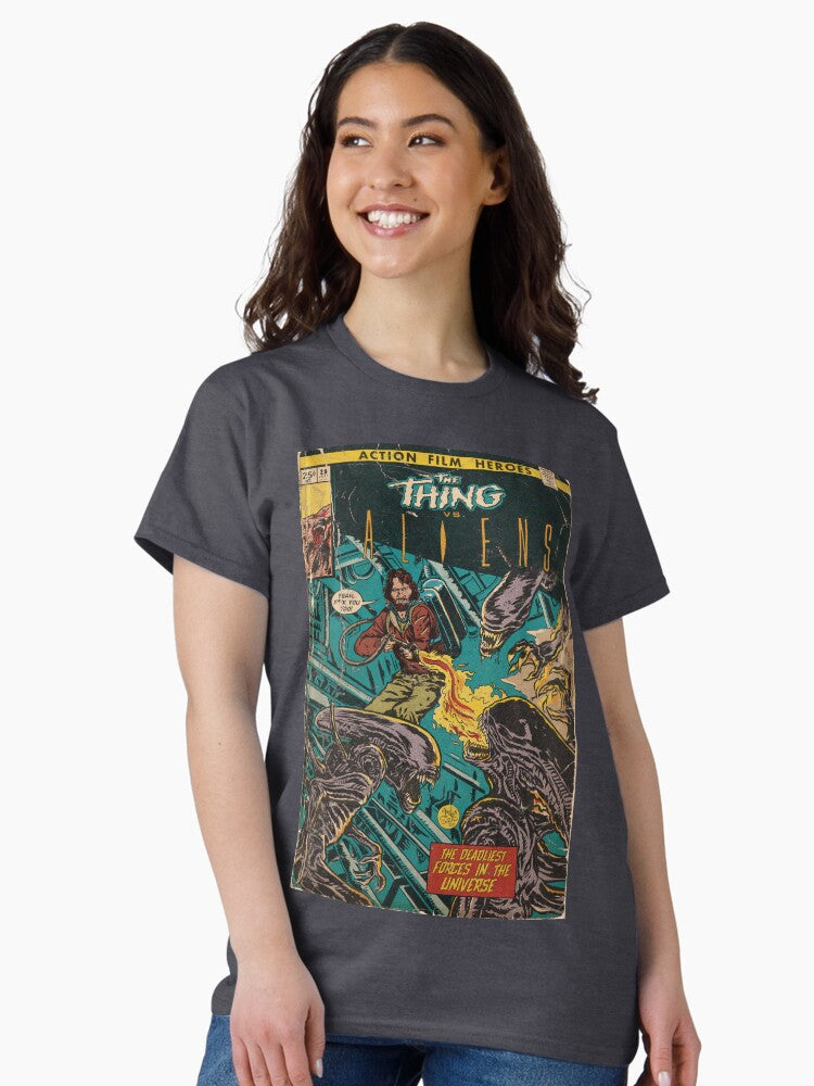 Thing vs. Aliens fan art comic cover Classic T-Shirt