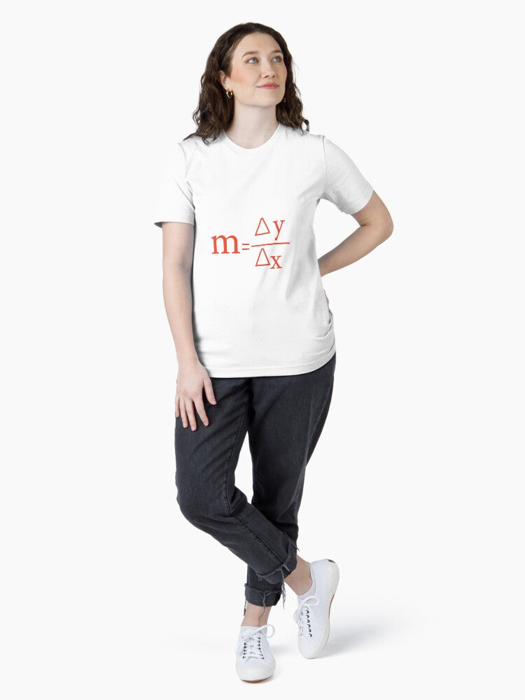 delta y over delta x. slope of a line math poster Essential T-Shirt