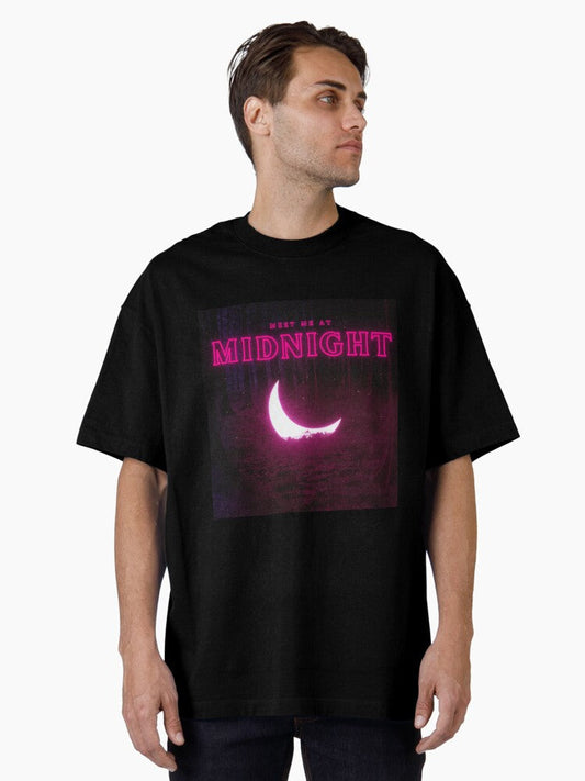 midnights (strangerthings vibes) meet me at midnight TS10 pink Oversized T-Shirt