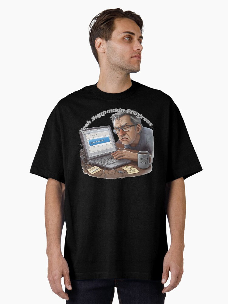 Ctrl + Alt + Nap | Funny Tech Support Design Oversized T-Shirt