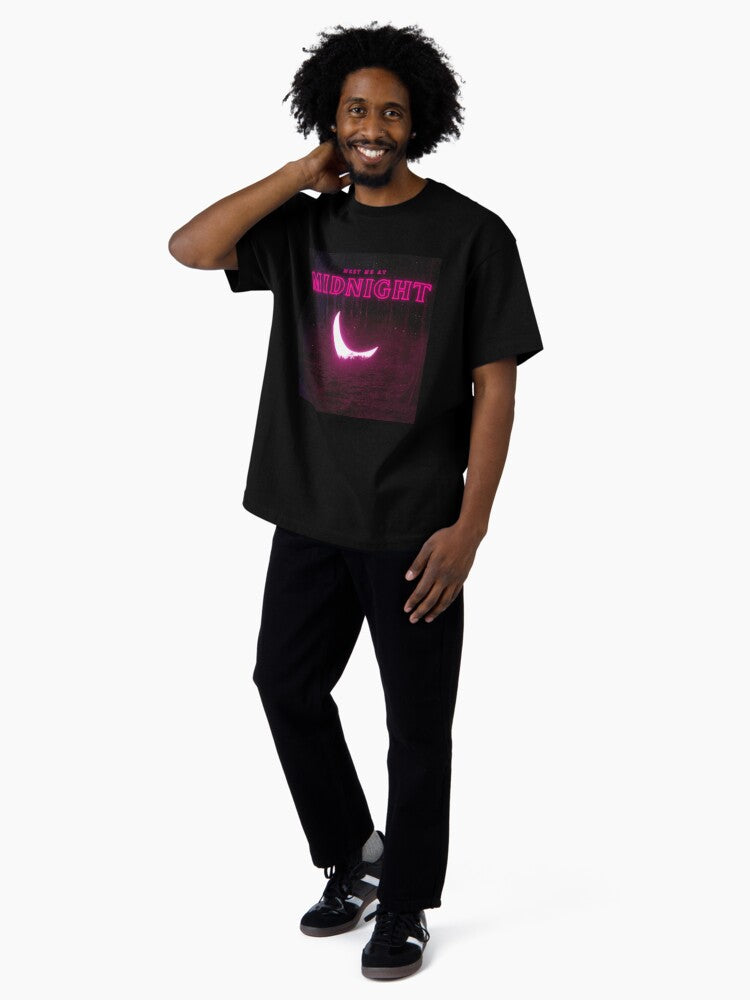 midnights (strangerthings vibes) meet me at midnight TS10 pink Oversized T-Shirt