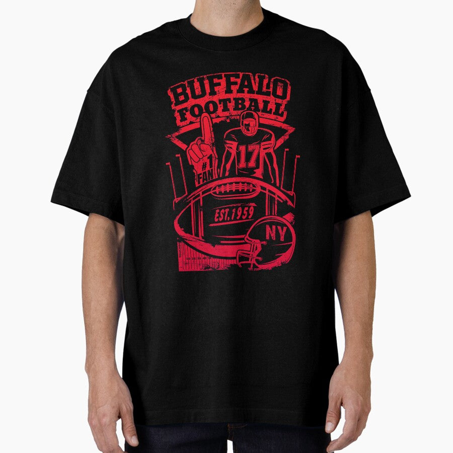 Buffalo Football Ny Bflo 716 Game Day Vintage Distressed Oversized T Shirt
