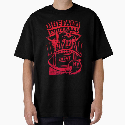Buffalo Football Ny Bflo 716 Game Day Vintage Distressed Oversized T Shirt
