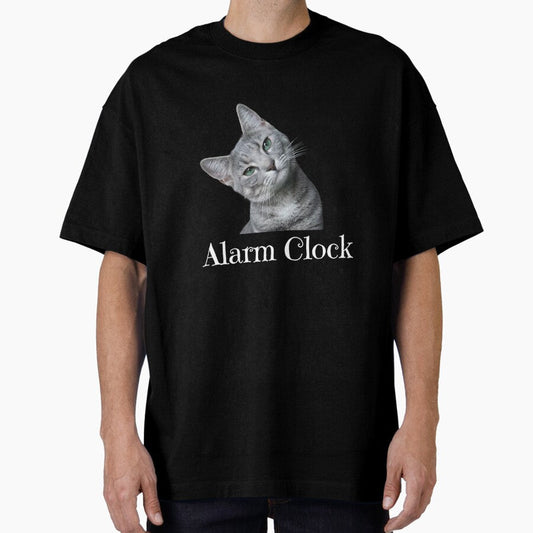 Cat Alarm Clock Oversized T-Shirt