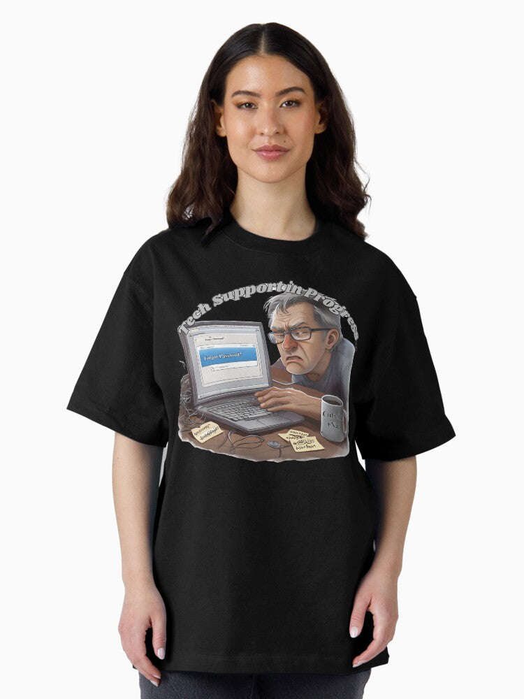 Ctrl + Alt + Nap | Funny Tech Support Design Oversized T-Shirt