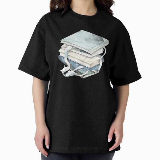Between Lines And Forms Literary Art Oversized T Shirt