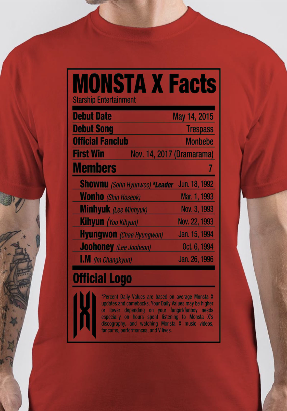 Monsta X T-Shirt Style014