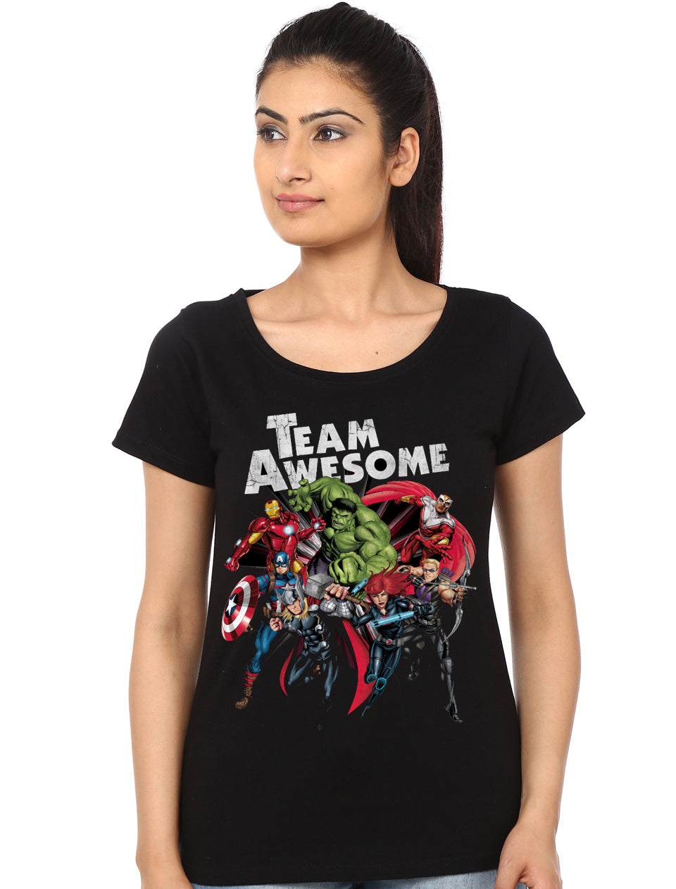 Team Awesome Girls Black Top